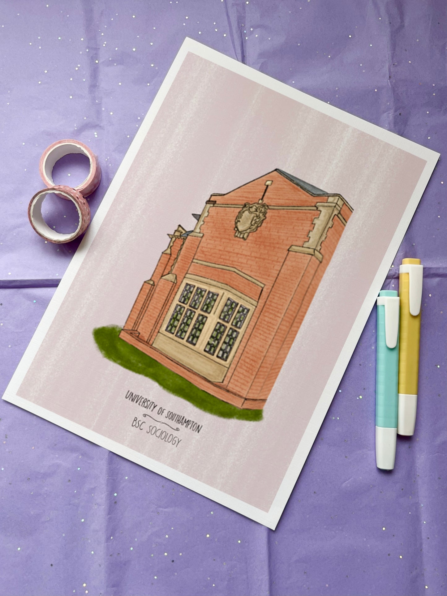 Personalised A4 Campus Portrait