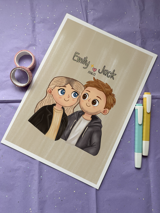 PERSONALISED A4 PEOPLE PORTRAIT